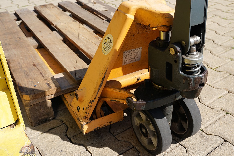 Forklift Moving Pallets Delivered To Waukesha Manufacturer